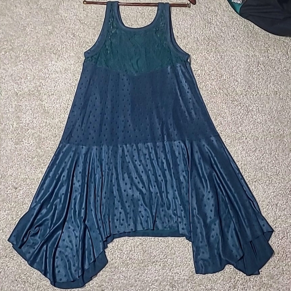 Free People  Make It Count Mini Swing Dress Tunic In Jade Combo. S - Picture 6 of 16